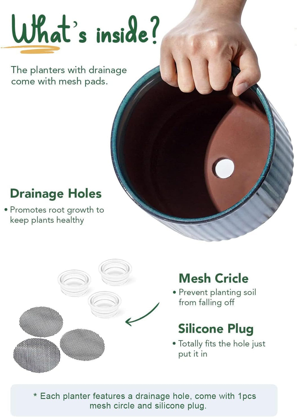 LE TAUCI hand holding pot for size comparison confirming practical dimensions