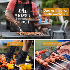 LeadEdge waterproof apron and heat-resistant gloves flat lay showing protective, practical design
