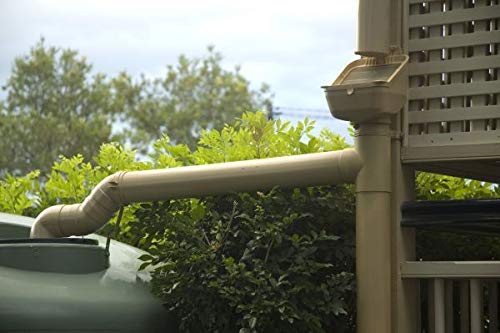 Leaf Eater Advanced RHAD100 mounted on a 4-inch downspout illustrating snug adapter fit