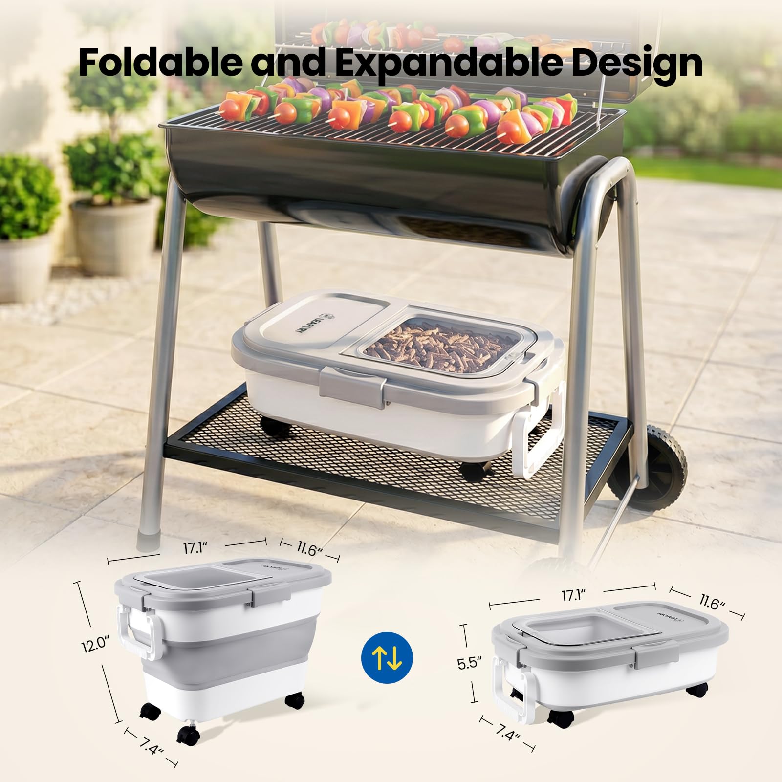 Leafory folded flat for compact storage demonstrating space-saving design
