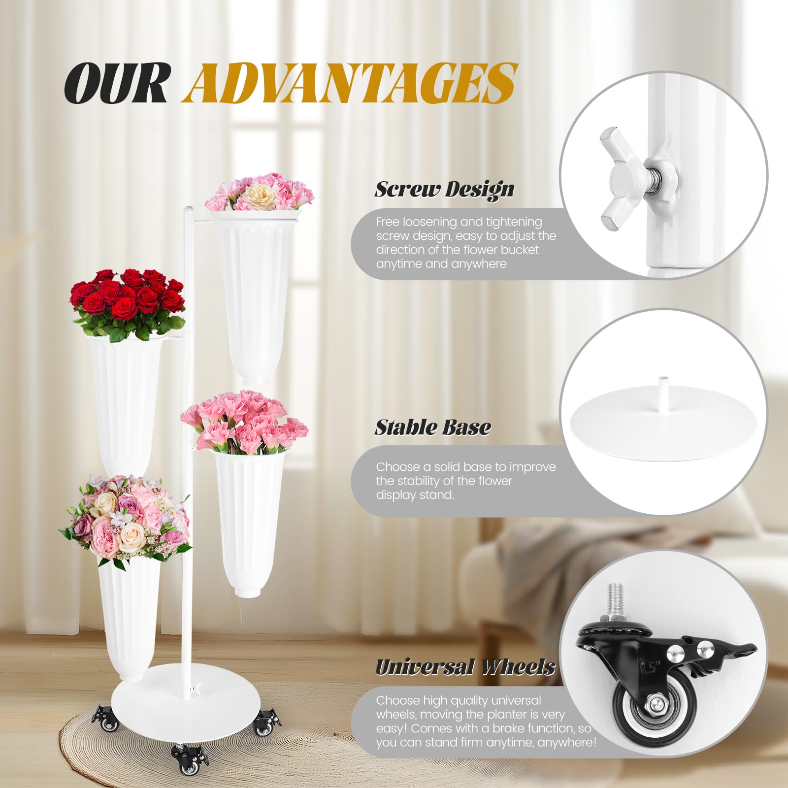 LEALIBAUSS flower bar stand in wedding setting enhancing decor and flow