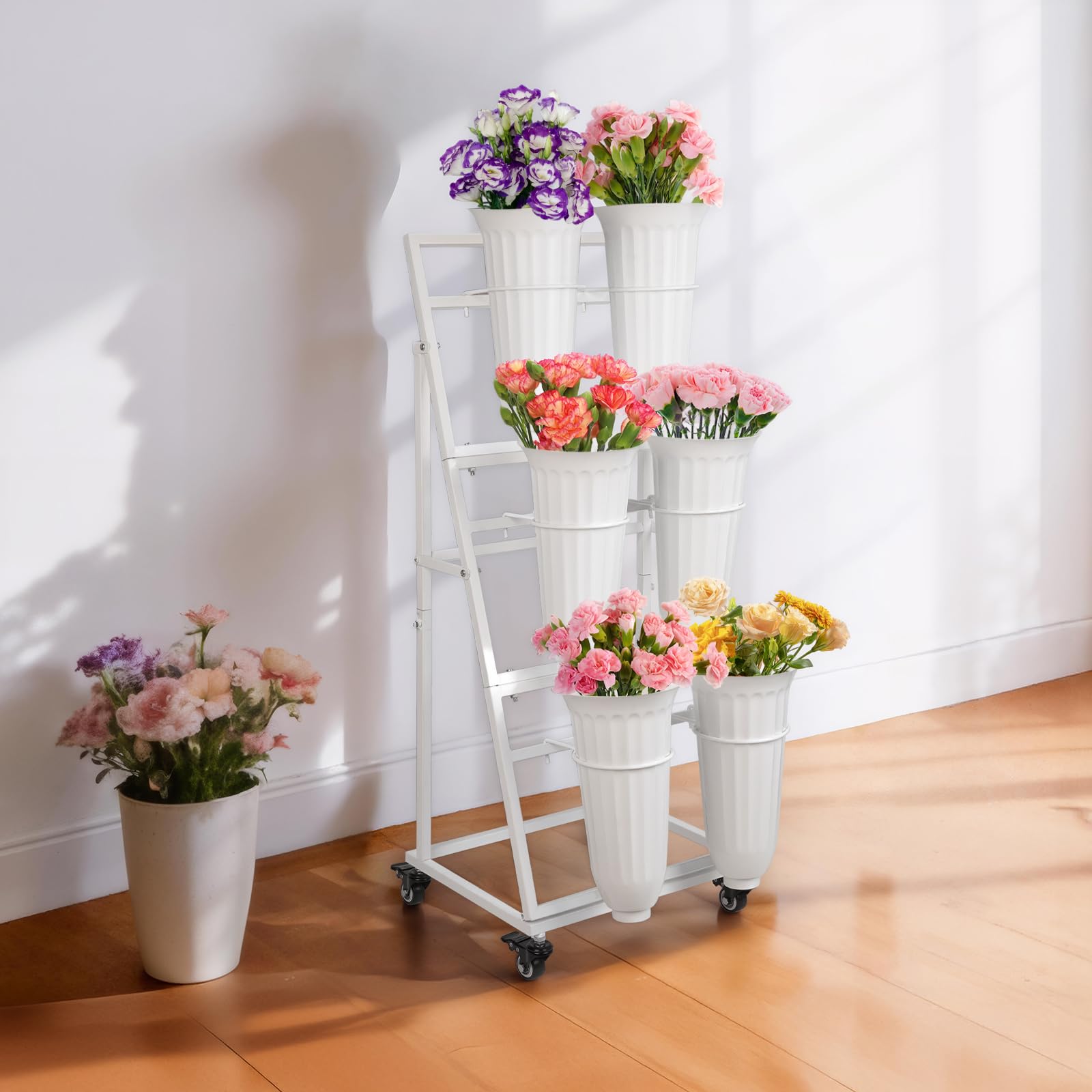 LEALIBAUSS patio lifestyle shot with stand enhancing outdoor decor and easy relocation