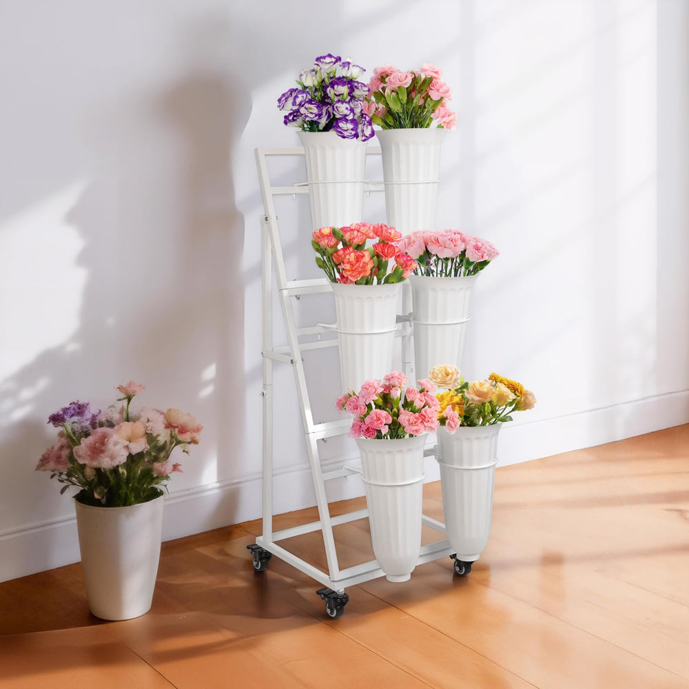 LEALIBAUSS patio lifestyle shot with stand enhancing outdoor decor and easy relocation