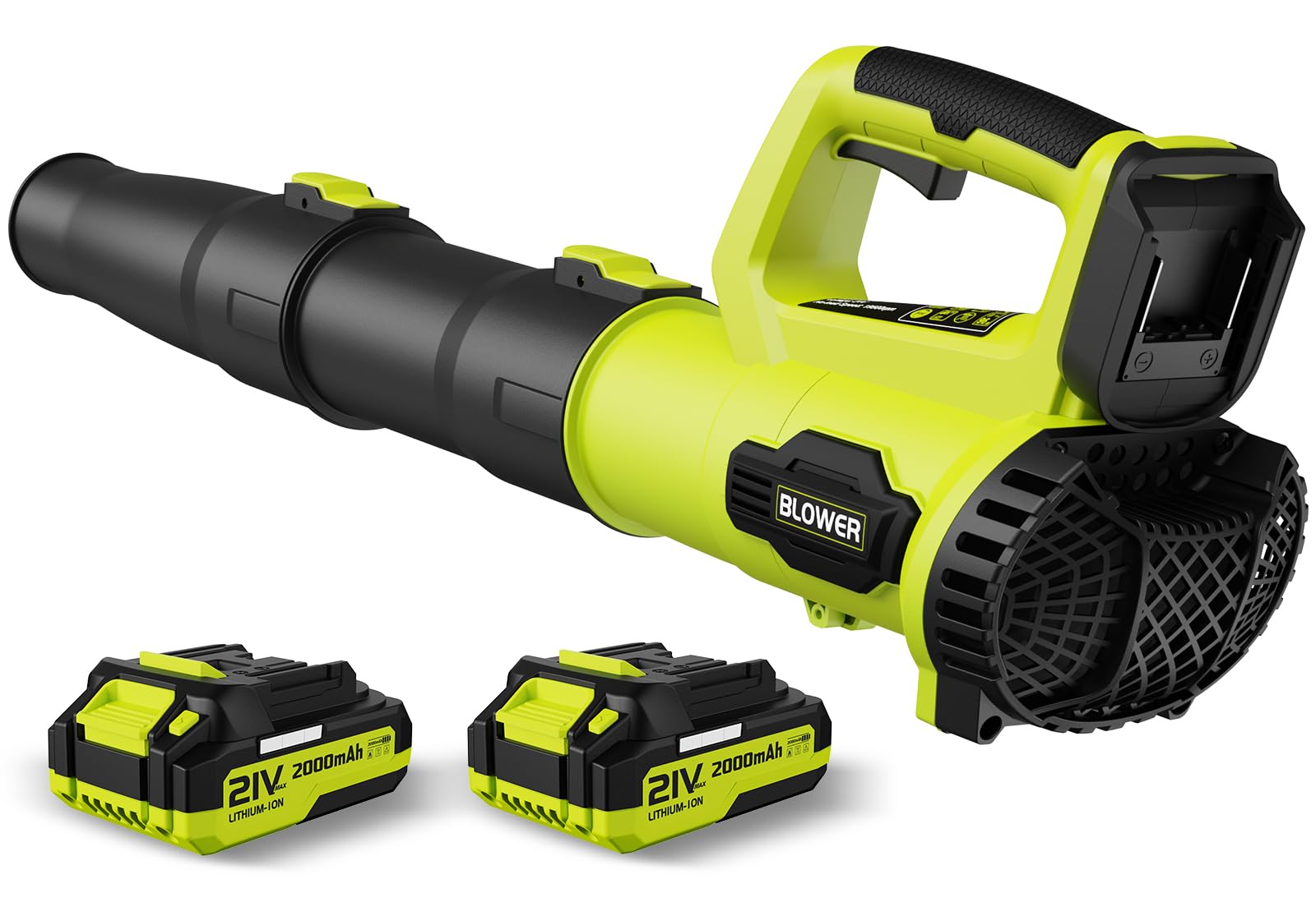 LEAPUL front view bright green showing compact cordless design and visibility benefit