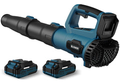 LEAPUL front view of navy blue cordless blower showing compact design and easy grip