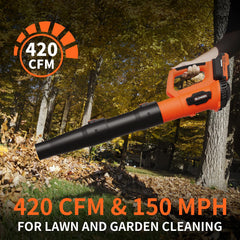 LEAPUL blower in use clearing driveway demonstrating efficient debris removal