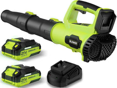 LEAPUL front view of cordless leaf blower showing lightweight design and portability
