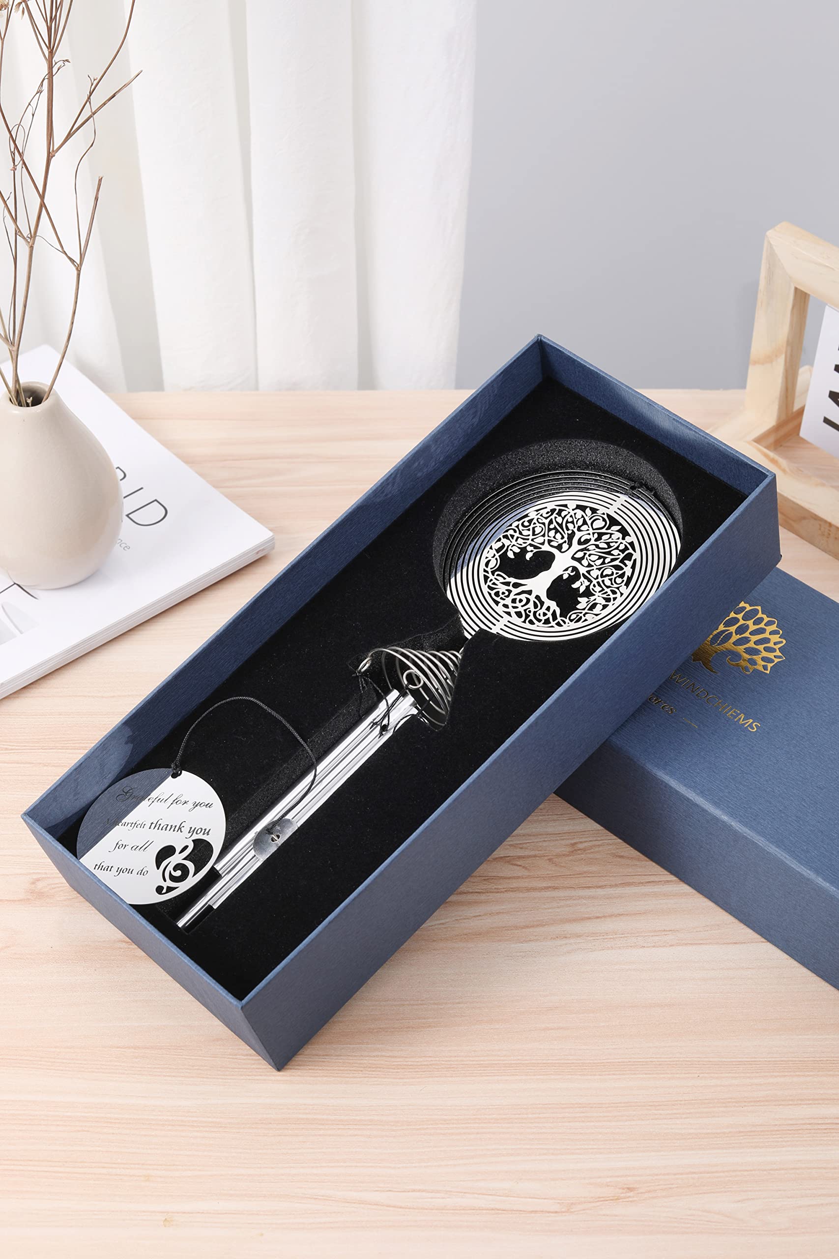 LEAVORES keepsake box open with greeting card for ready-to-gift appeal