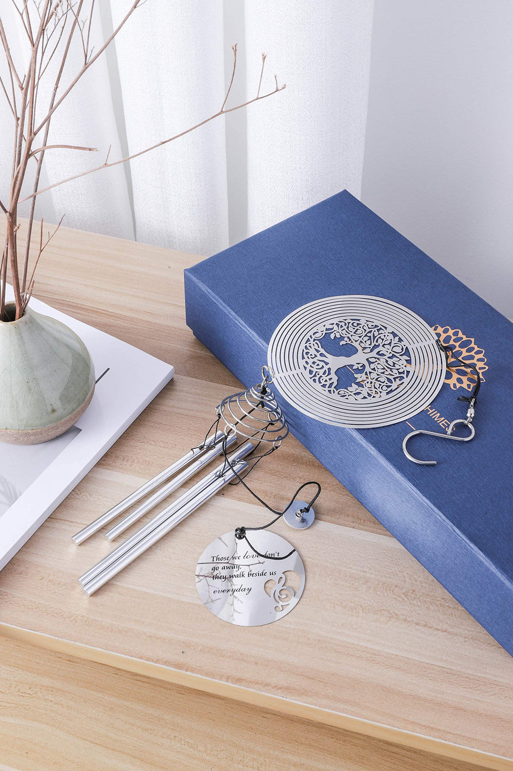 LEAVORES keepsake box with soft flocked interior protecting the memorial gift