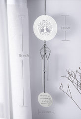 LEAVORES wind chime hung in garden adding decorative outdoor ambiance