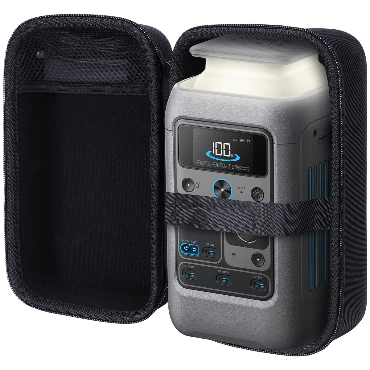 Lebakort front view of case showing durable protection and portability