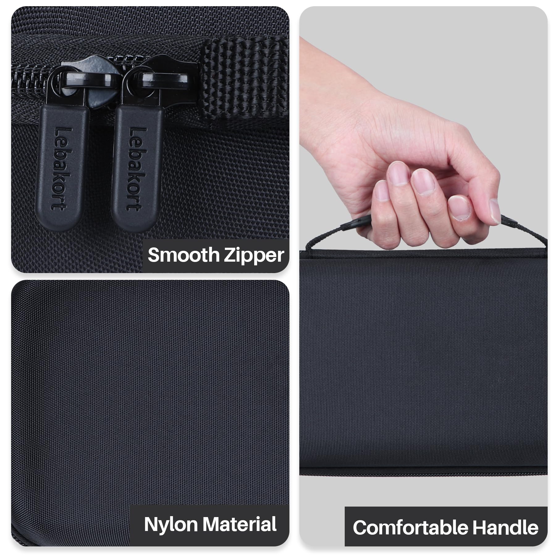 Lebakort padding and soft anti-static lining detail protecting device surfaces