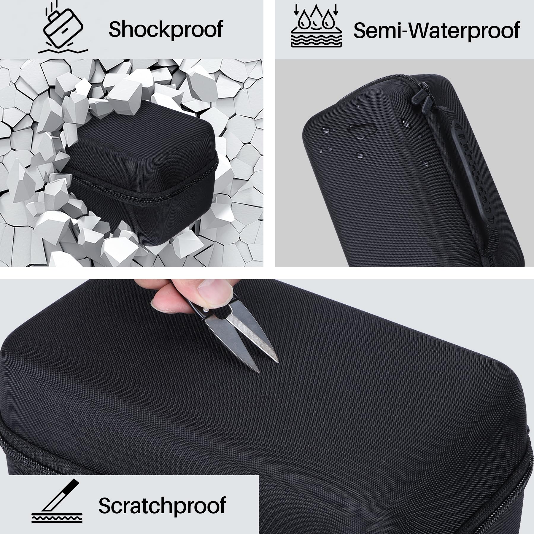 Lebakort case placed inside backpack illustrating compact travel fit