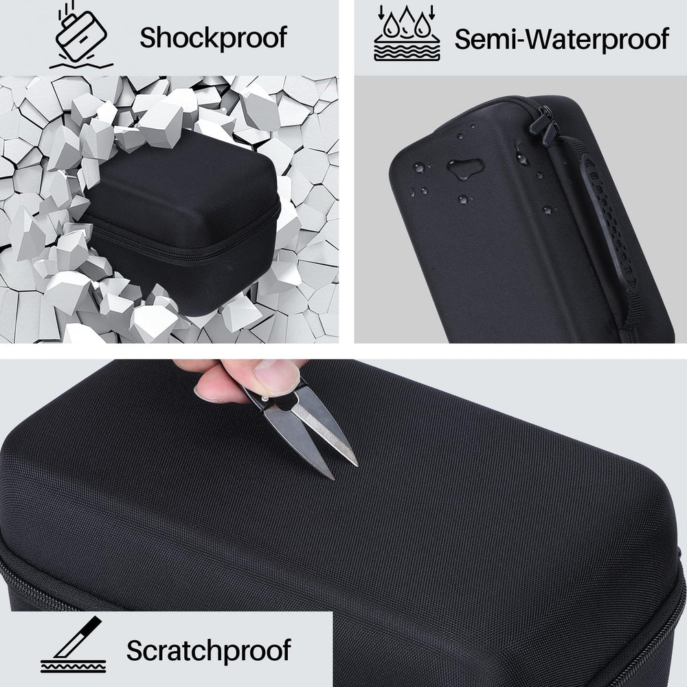 Lebakort case placed inside backpack illustrating compact travel fit