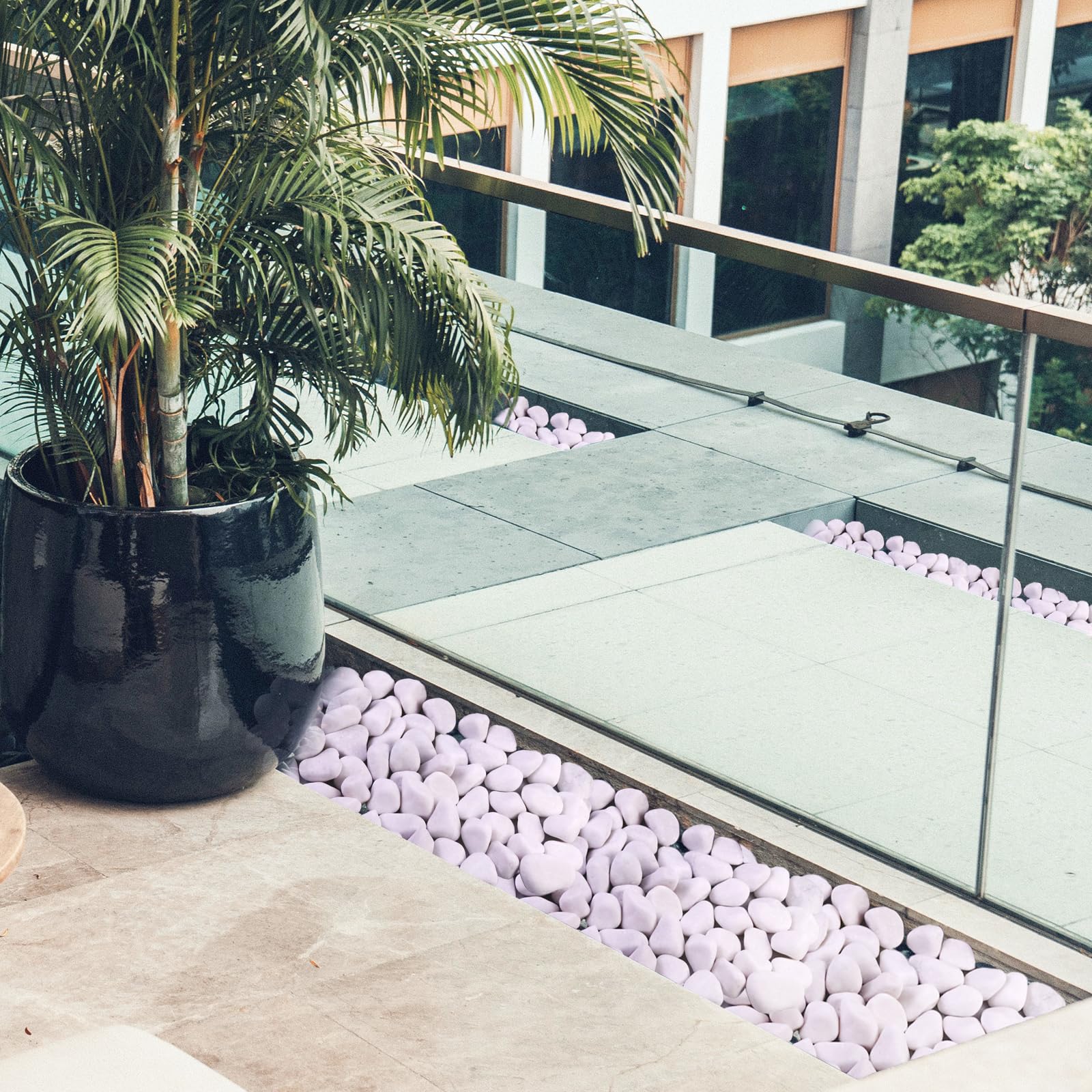 Lechloris stones around a fountain edge enhancing water feature aesthetics