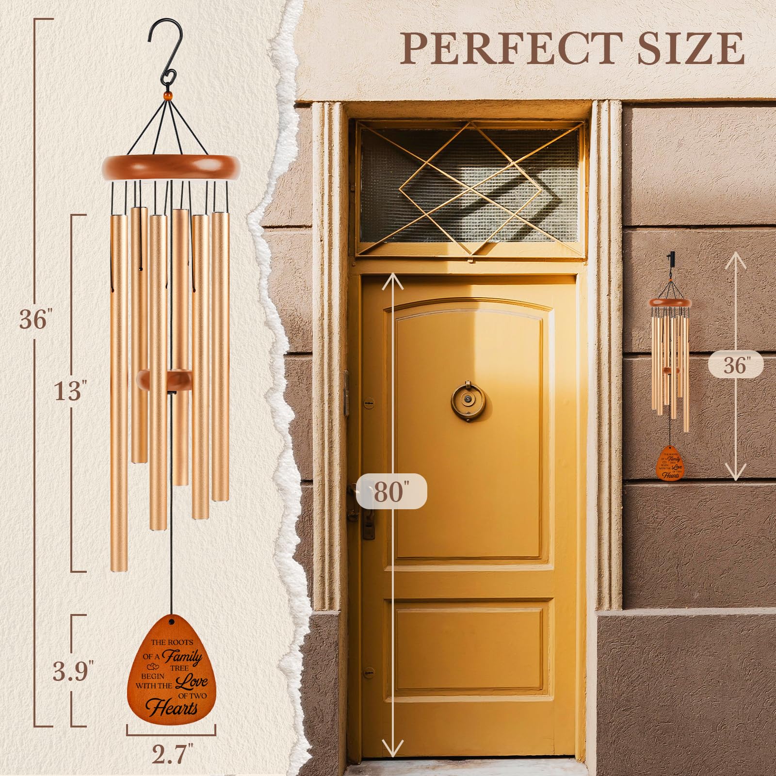 Leebbsin chime in garden lifestyle scene enhancing ambiance and commemorative value