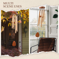 Leebbsin wind chime hanging on a porch creating relaxing sounds for outdoor spaces