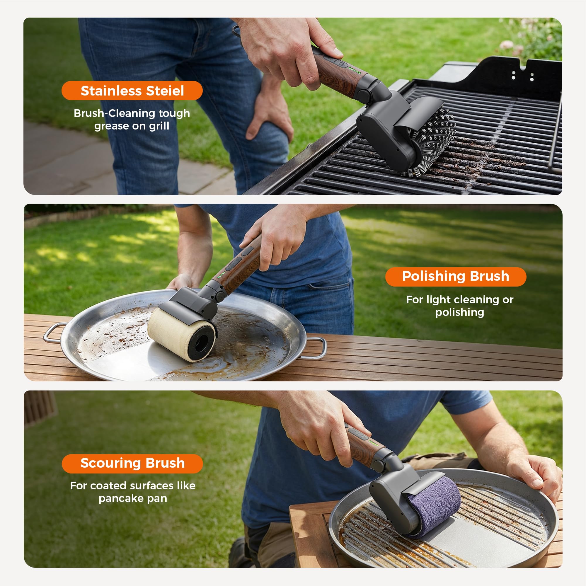 Leebein cleaned grill after use in backyard setting showing restored grill surface benefit