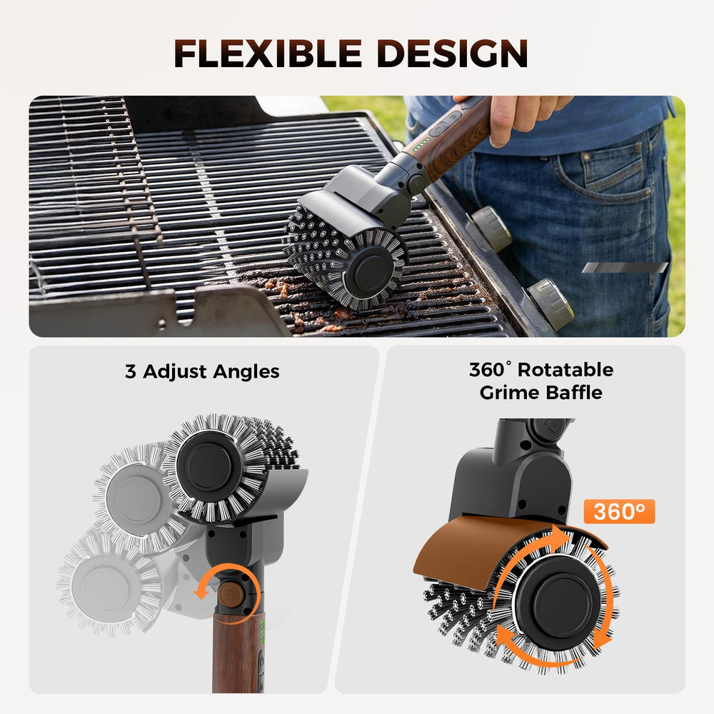 Leebein handle and three-speed controls detail for easy operation benefit
