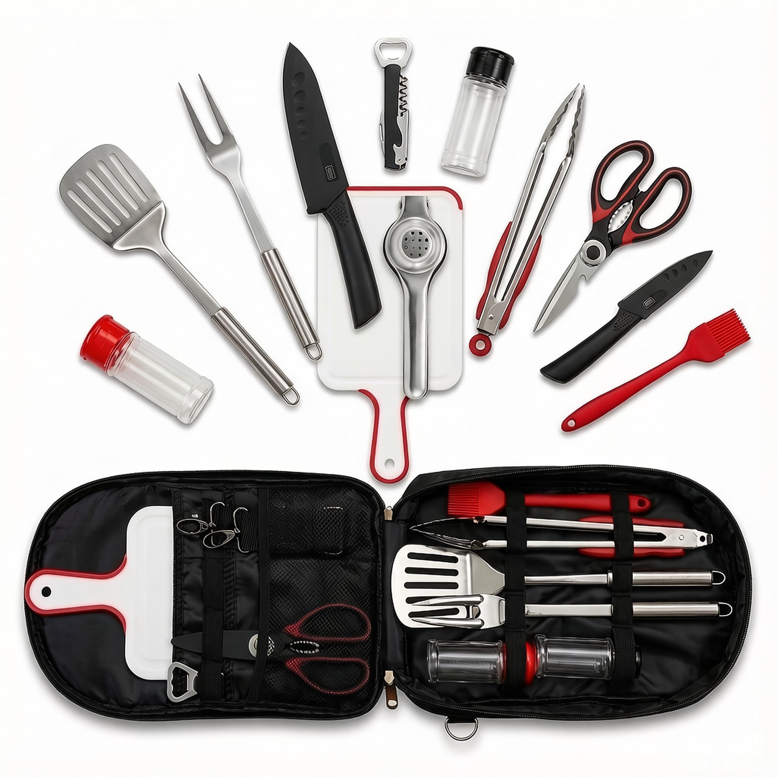 LEEKEWAY front view with bag showing compact kit for easy travel