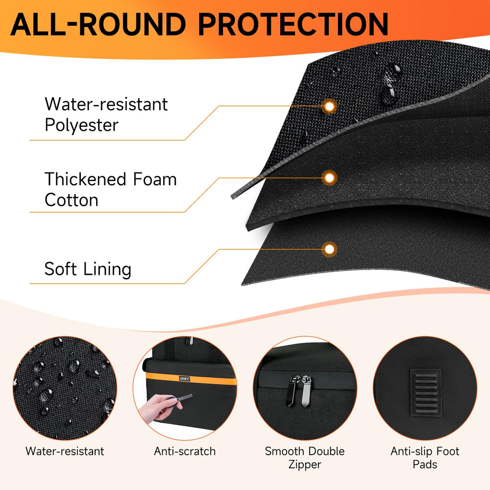 LEFOR·Z padded handles and removable strap for comfortable carrying