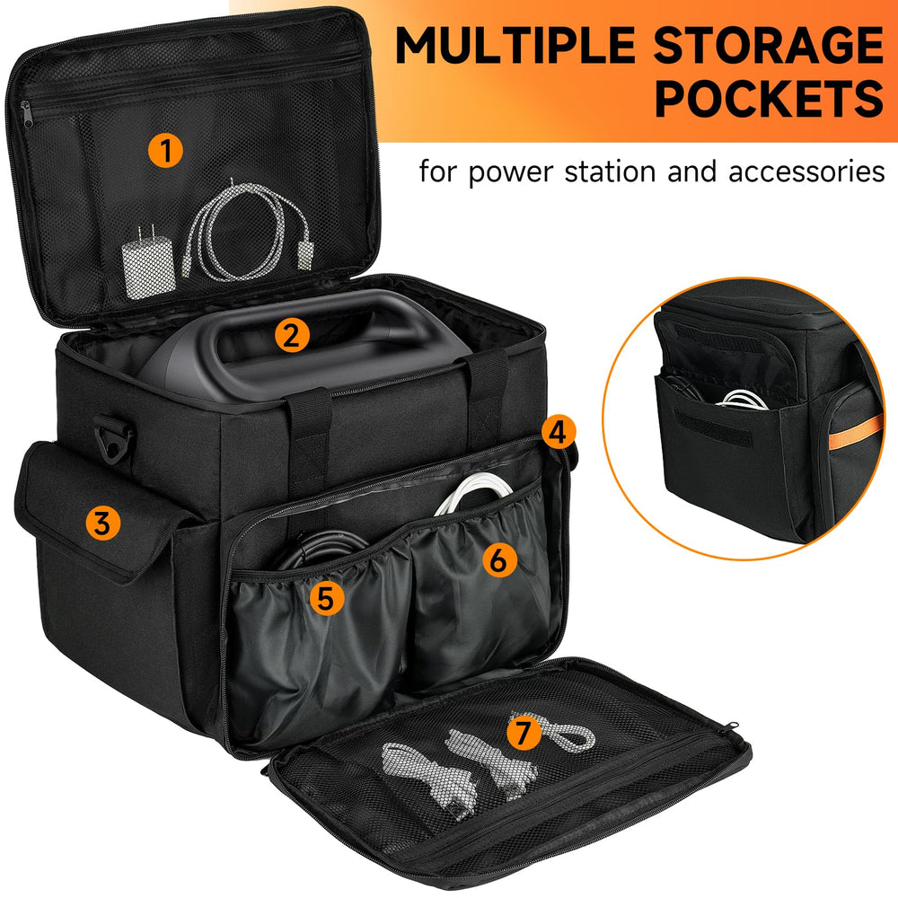 LEFOR·Z side pocket holding chargers and adapters for convenience
