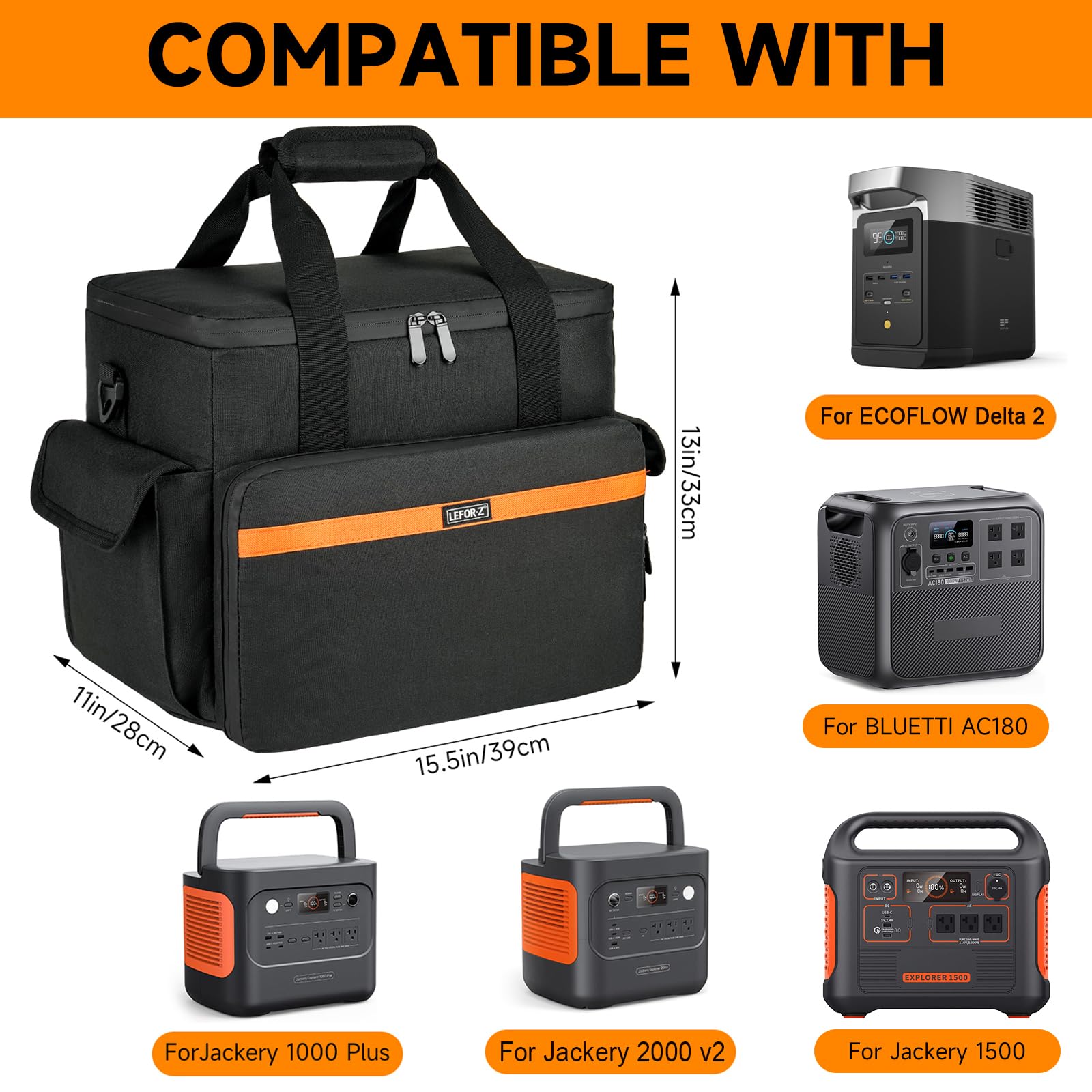 LEFOR·Z open top mesh pocket with cables for fast access