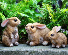 LEGIFO front view of three bunnies showing lifelike pose and charm