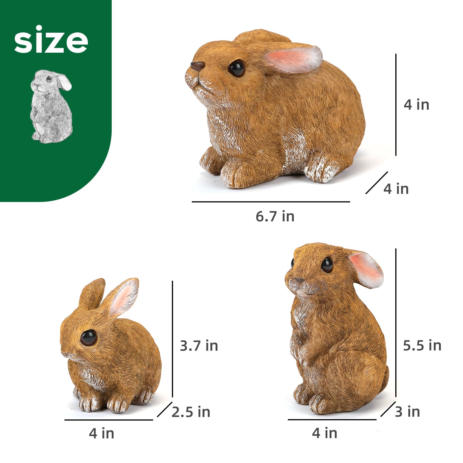 LEGIFO bunnies placed in garden bed adding whimsical outdoor charm