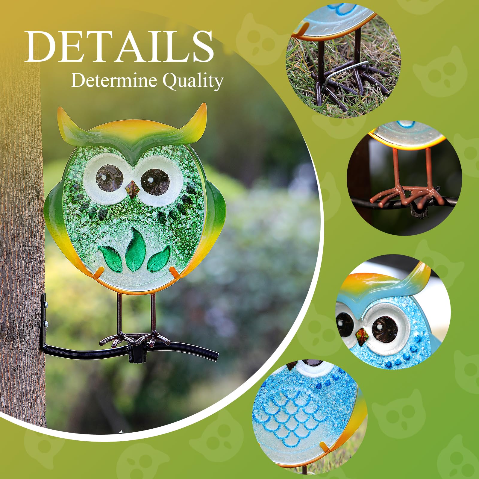 LEGIFO owl size comparison with hand indicates compact, easy-to-place scale