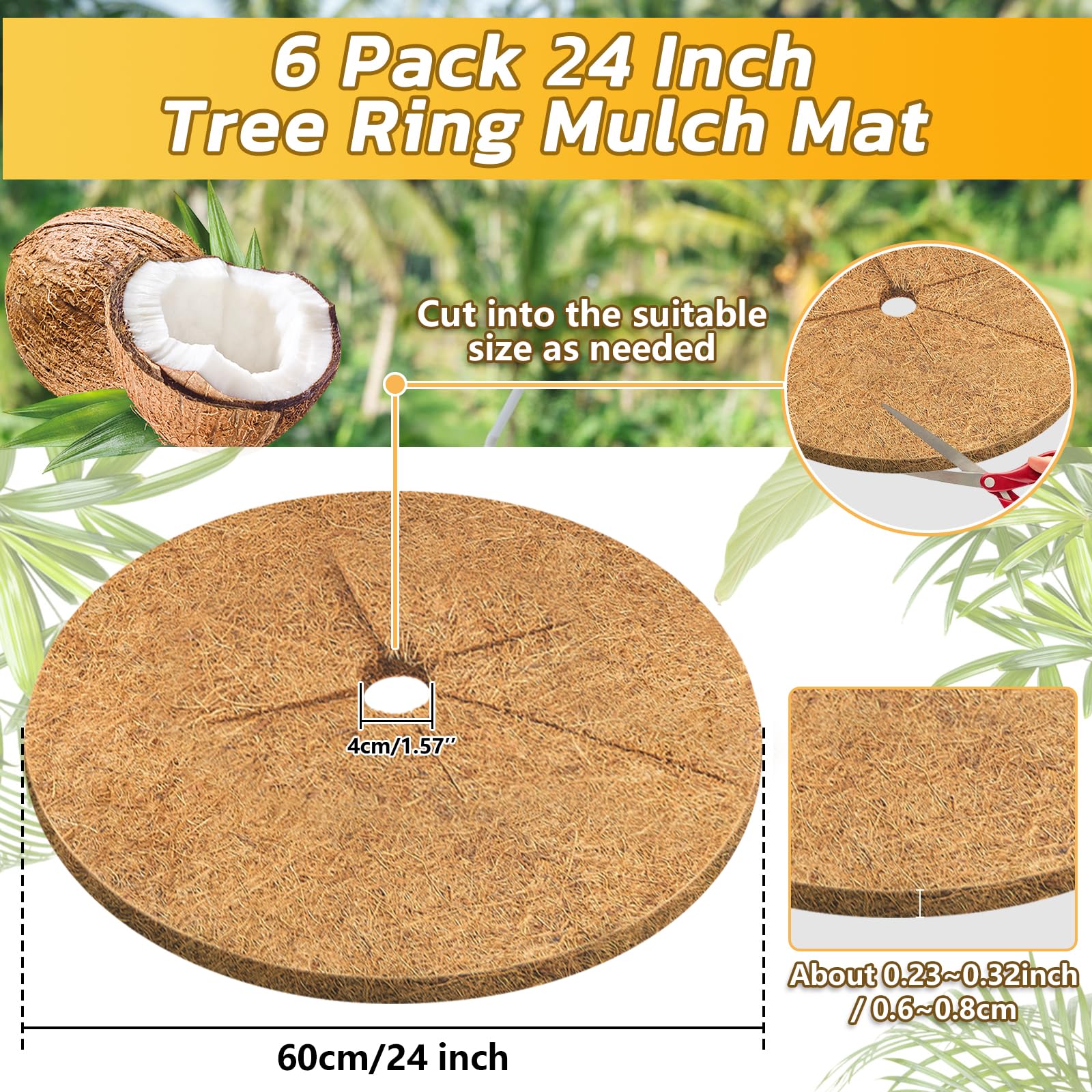 Legigo close-up of coconut fiber texture highlighting thick coir and moisture retention