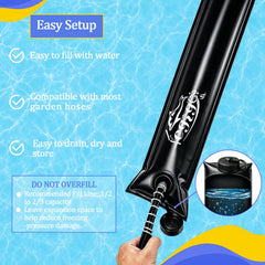 Legigo L-shaped corner weight installed on pool cover preventing corner lift