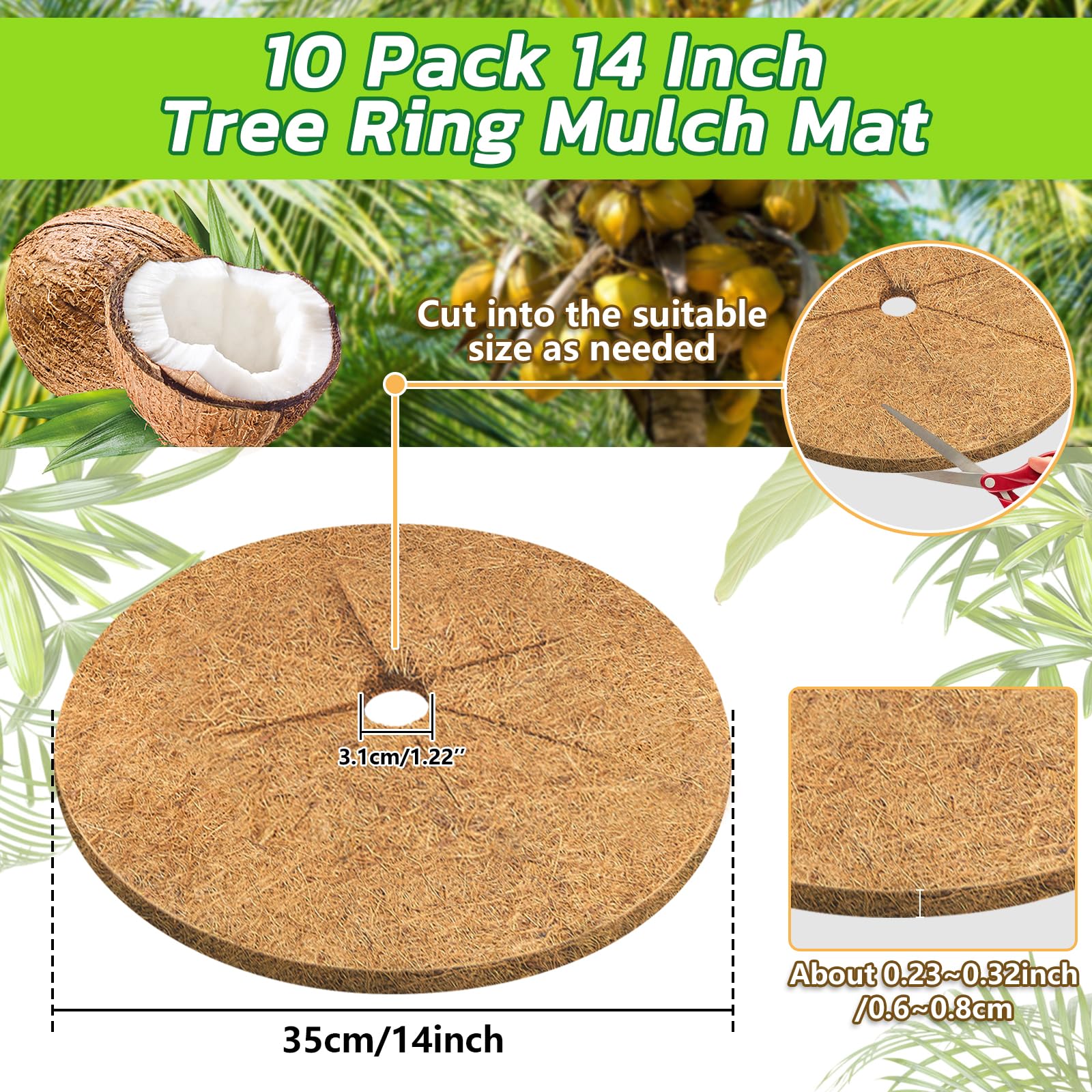 Legigo coconut fiber close-up highlighting dense texture and moisture retention