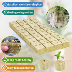 Legigo close-up of rockwool fibers highlighting soft texture that protects young roots