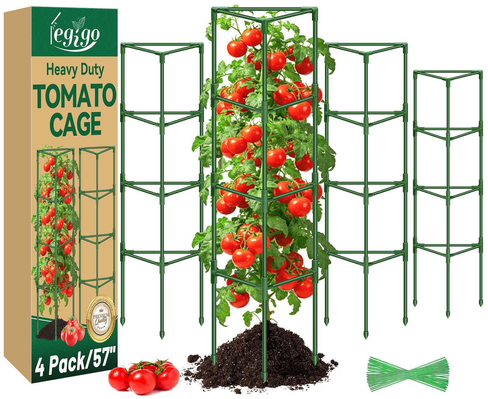 Legigo front pack view showing four assembled cages and components, clear organization benefit