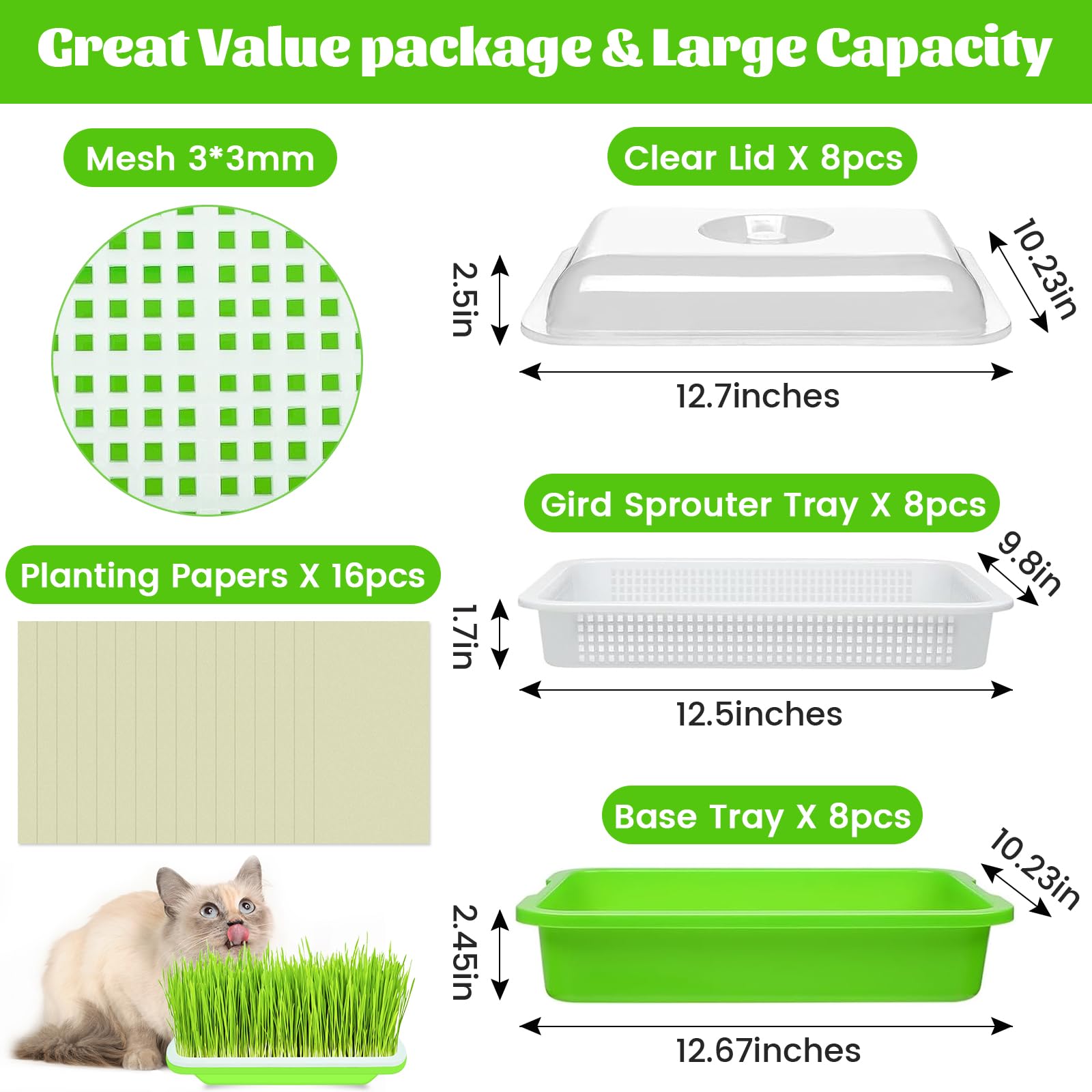 Legigo inner mesh tray close-up highlighting drainage and airflow benefit: improved germination