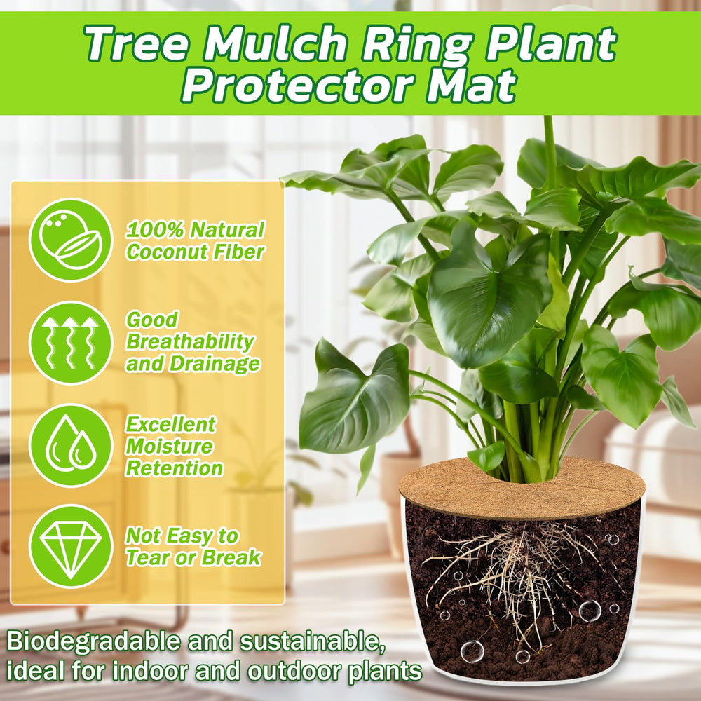 Legigo mulch ring installed around tree trunk protecting soil and roots