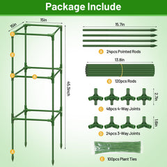 Legigo installed cage around tomato plant improving airflow and harvest