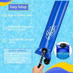 Legigo L-shaped corner bag fitted around pool corner securing cover edges