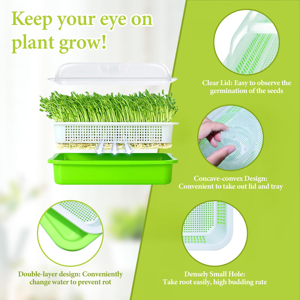 Legigo transparent lid detail showing clear visibility benefit: monitor growth without disturbance
