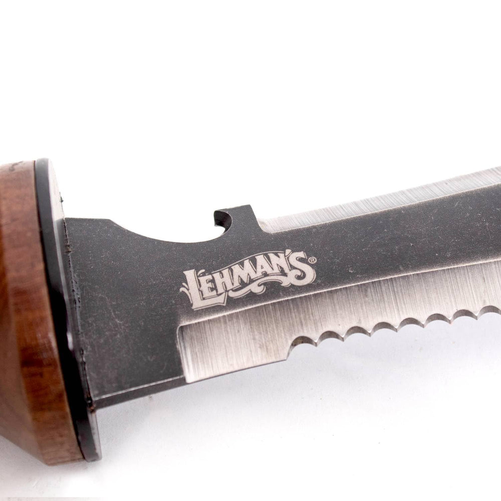 Lehman's ergonomic handle detail for comfortable secure grip benefit