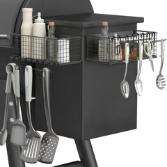 lehorra front view of two magnetic storage bins showing compact organization benefit