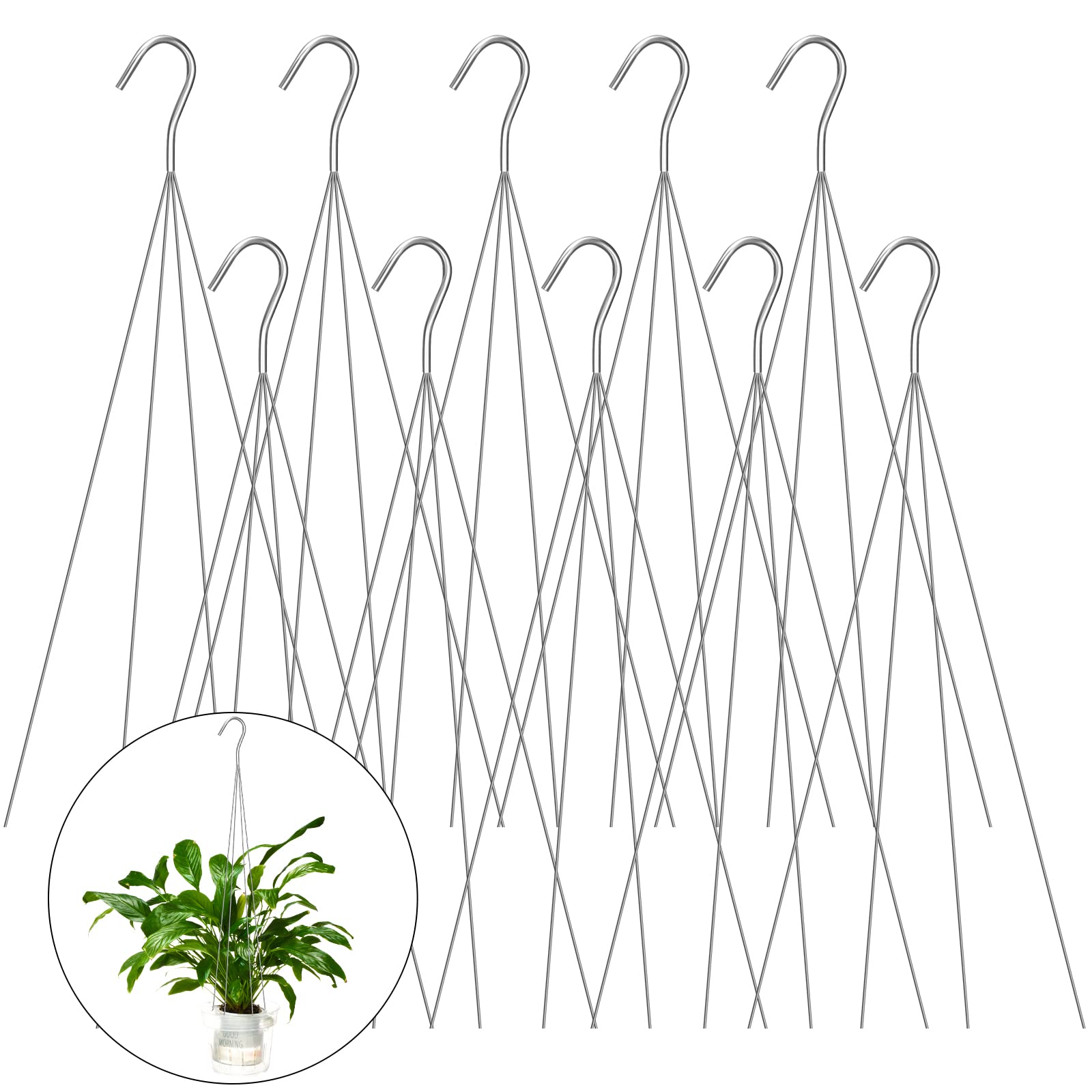 LEIFIDE front view of 10-pack hangers showing neat packaging and value