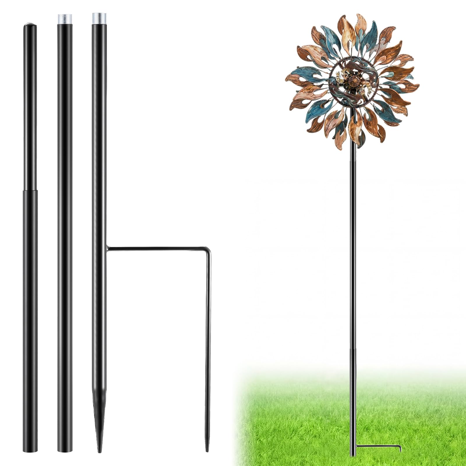 LEIFIDE pole front view showing full 72-inch height and sturdy silhouette