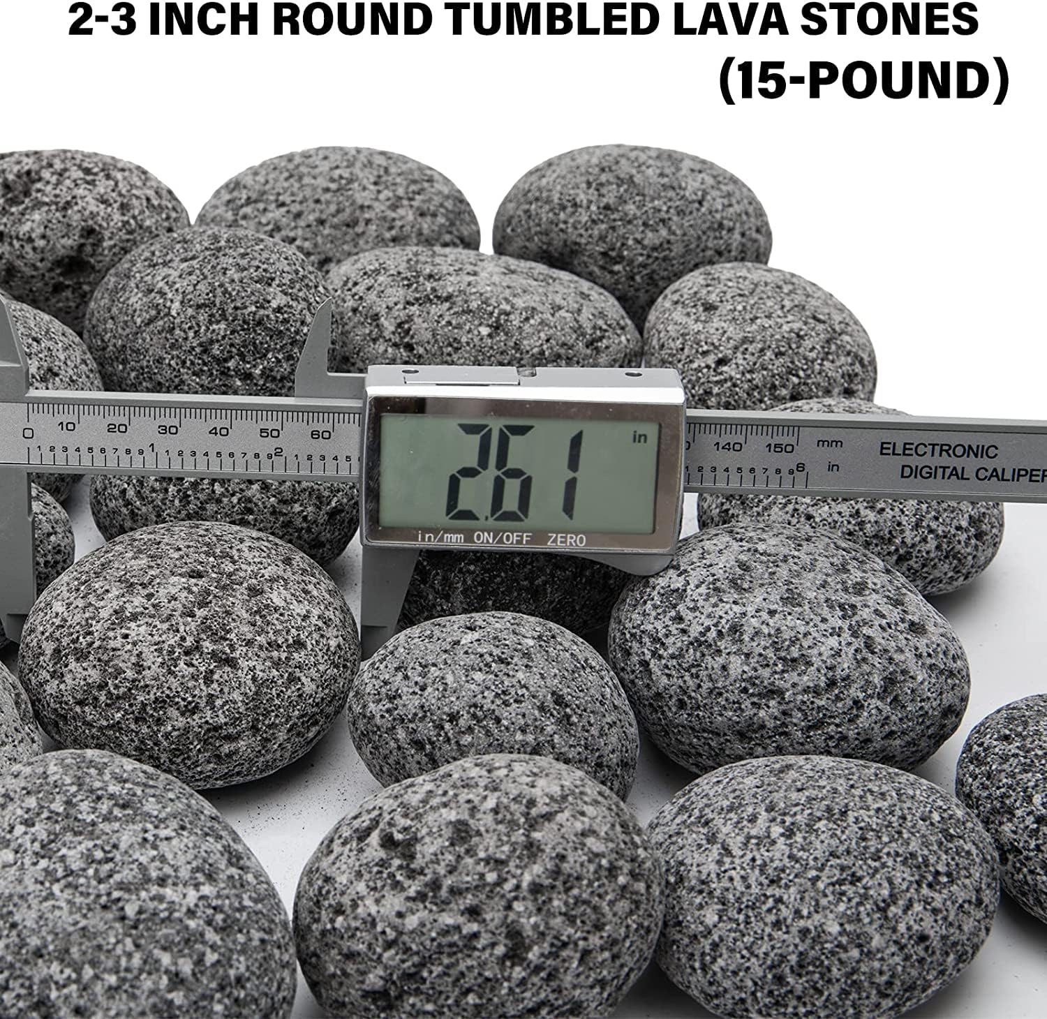 LEIMO KPARTS stones arranged in a gas fire pit improving heat distribution and look