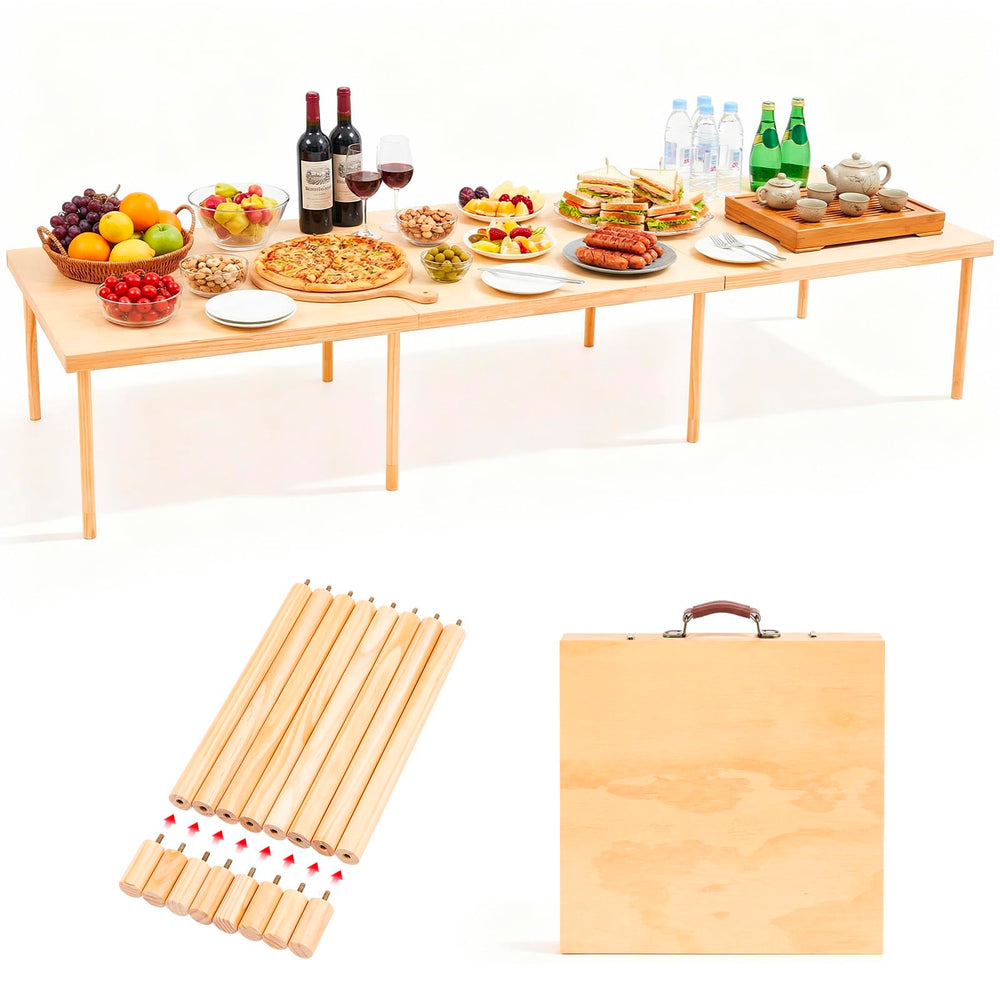 Leinuosen front view showing full table and boho aesthetic, clear setup benefit