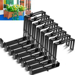 Leinuosen front view of eight black brackets showing tidy multi-box setup and organization benefit