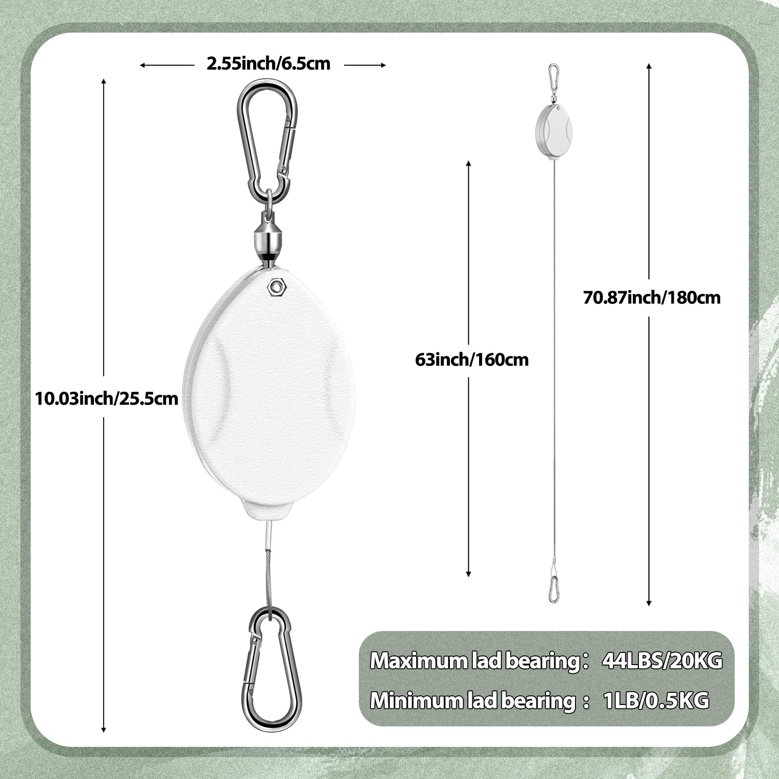 Leinuosen stainless steel hook and swivel detail providing corrosion resistance