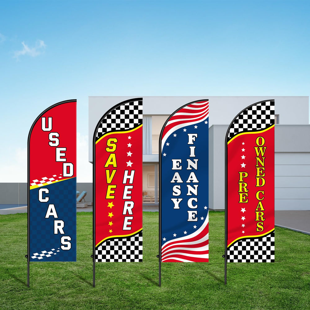 Leinuosen close-up on 'Save Here' print emphasizing sale messaging to attract buyers