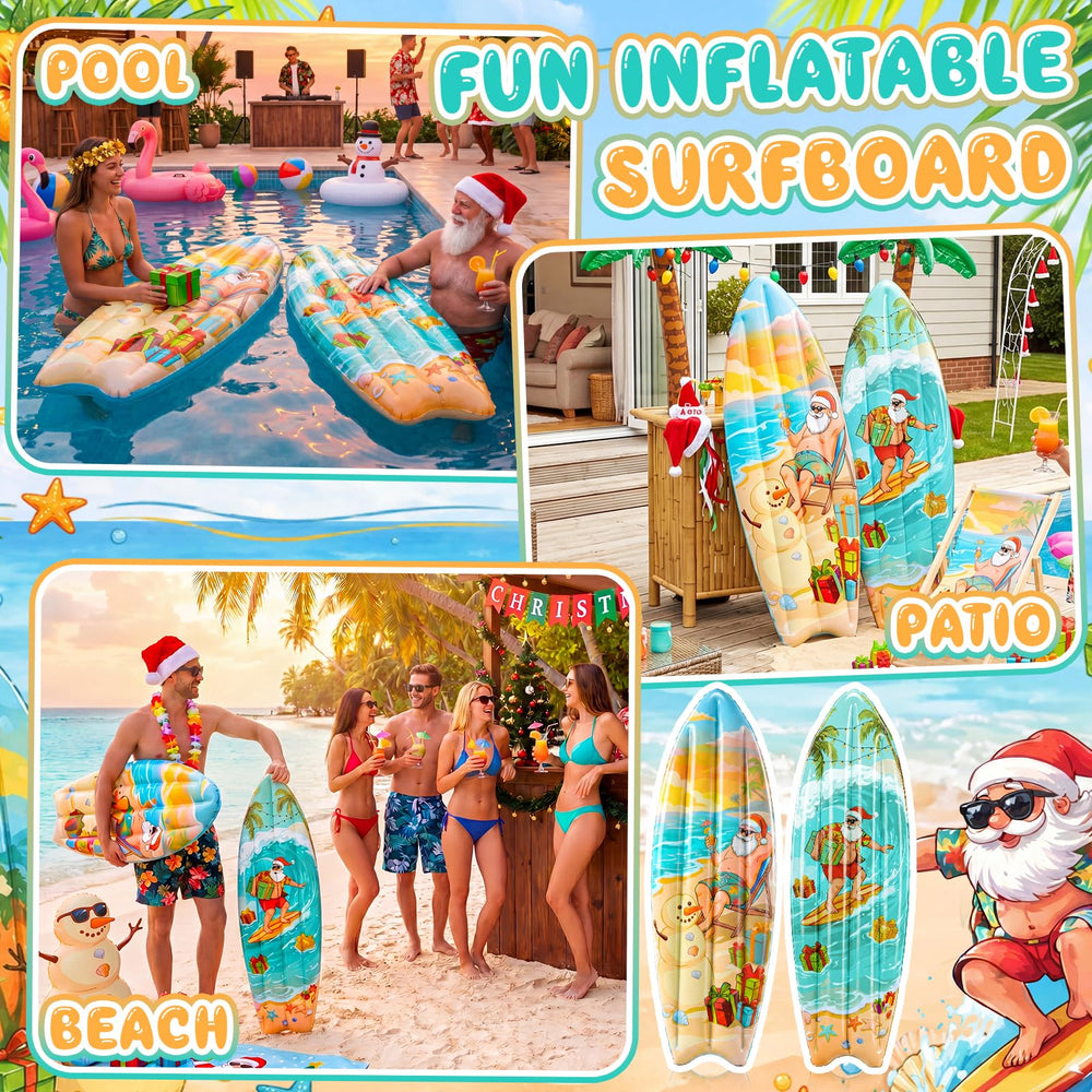 Leinuosen surfboards staged at poolside adding tropical flair and instant photo backdrop benefit
